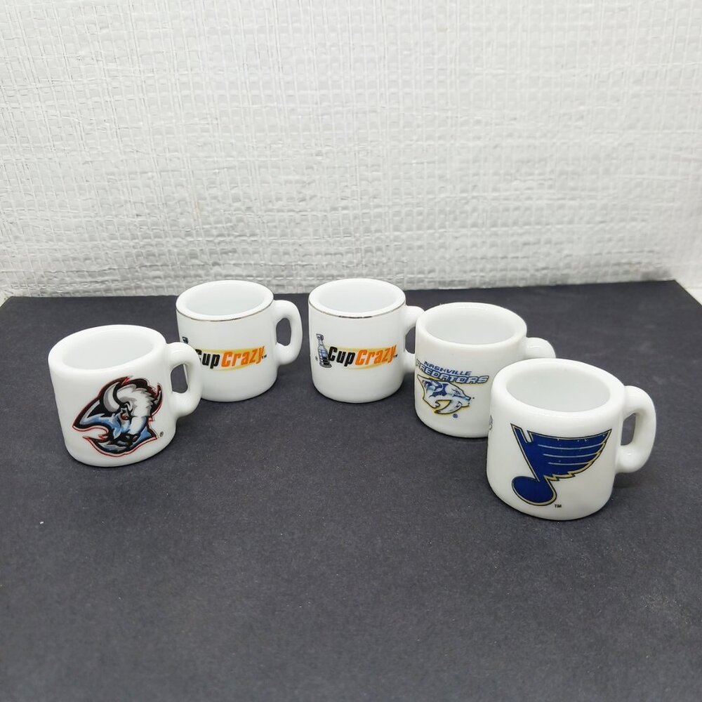 NHL Hockey Team Logo Mini Mugs Lot of 5